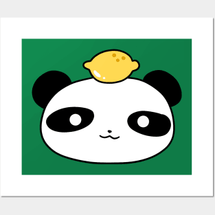 Lemon Panda Face Posters and Art